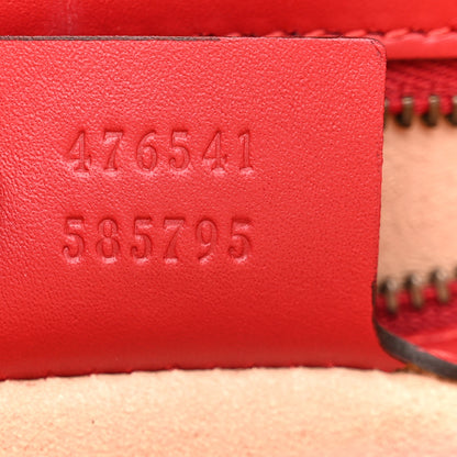 Gucci Calfskin Sylvie Web Small Queen Margaret Top Handle Bag Red 7 of 13