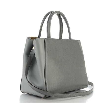 Fendi Vitello Elite Petite 2Jours Tote Grigio Grigio Chiaro 3 of 8