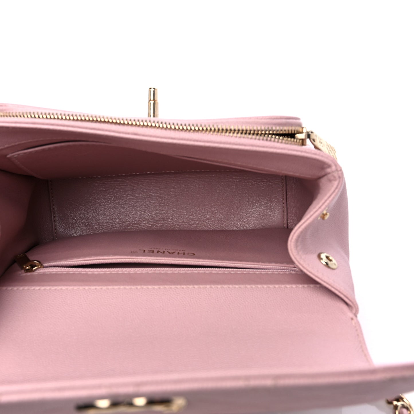 Caviar Quilted Medium Business Affinity Flap Light Pink