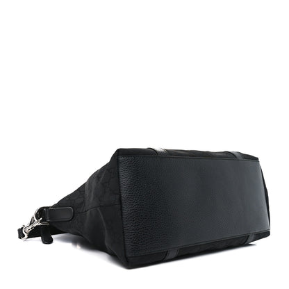 Gucci Nylon Monogram Medium GG Charm Dome Satchel Black 4 of 10