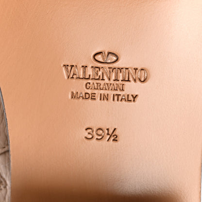 Valentino Garavani Grained Calfskin Rockstud Single Buckle 35mm Cowboy Ankle Boots 39.5 Nocciola 6 of 9