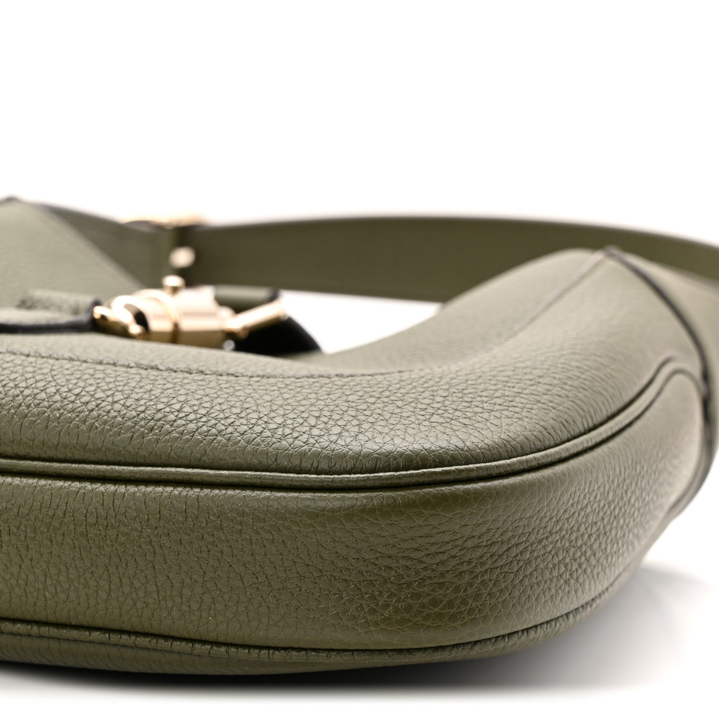 Sea Calfskin Web Medium Jackie 1961 Hobo Dark Green
