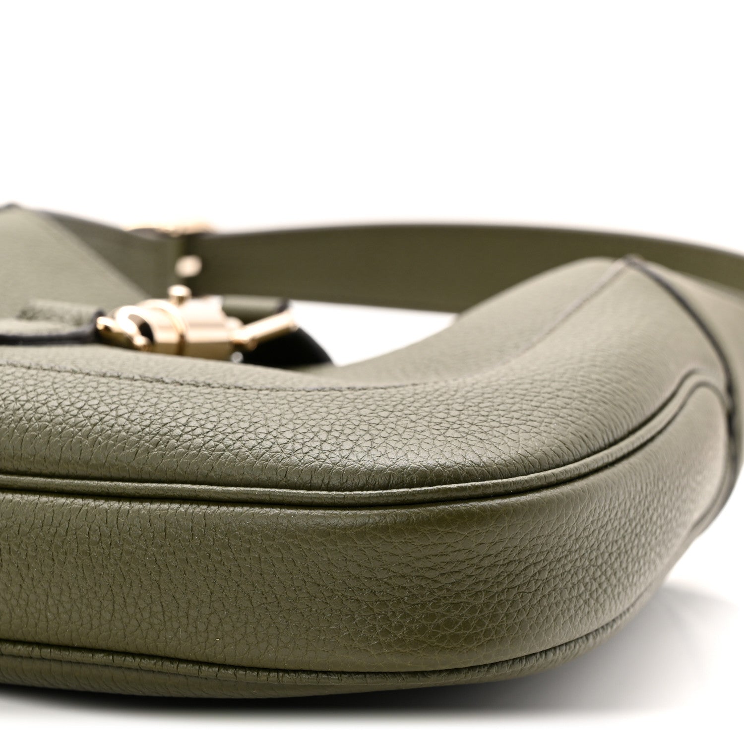 Gucci Sea Calfskin Web Medium Jackie 1961 Hobo Dark Green 10 of 10
