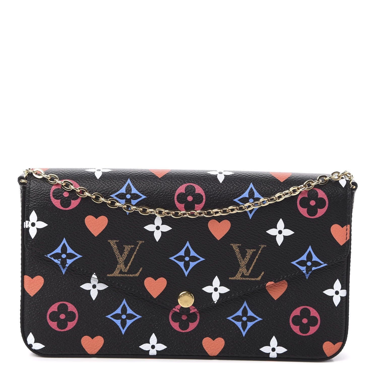 Louis Vuitton Game On Felicie Chain Wallet Black 1 of 12