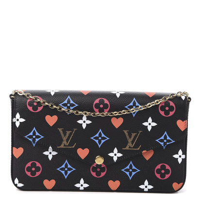 Louis Vuitton Game On Felicie Chain Wallet Black 1 of 12