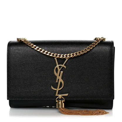Saint Laurent Calfskin Small Classic Monogram Kate Tassel Satchel Black 1 of 12
