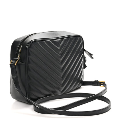 Saint Laurent Calfskin Matelasse Monogram Lou Camera Bag Black 3 of 11