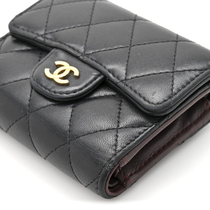 Chanel Lambskin Quilted Compact Flap Wallet Black 9 of 12
