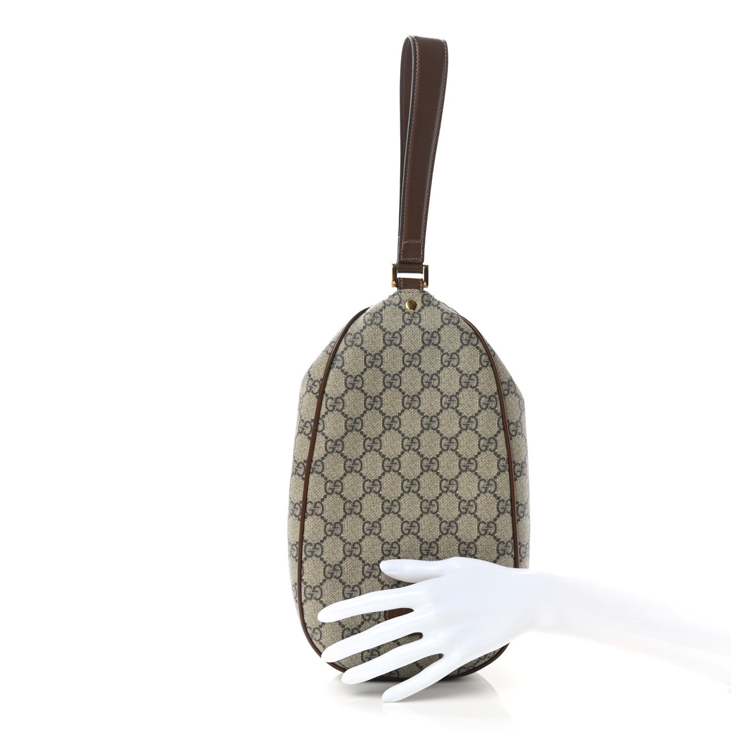 Gucci GG Supreme Monogram Wristlet Brown 2 of 10