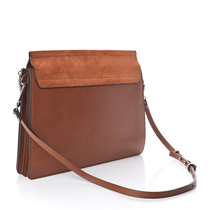 Chloe Suede Calfskin Medium Faye Shoulder Bag Tobacco 3 of 10