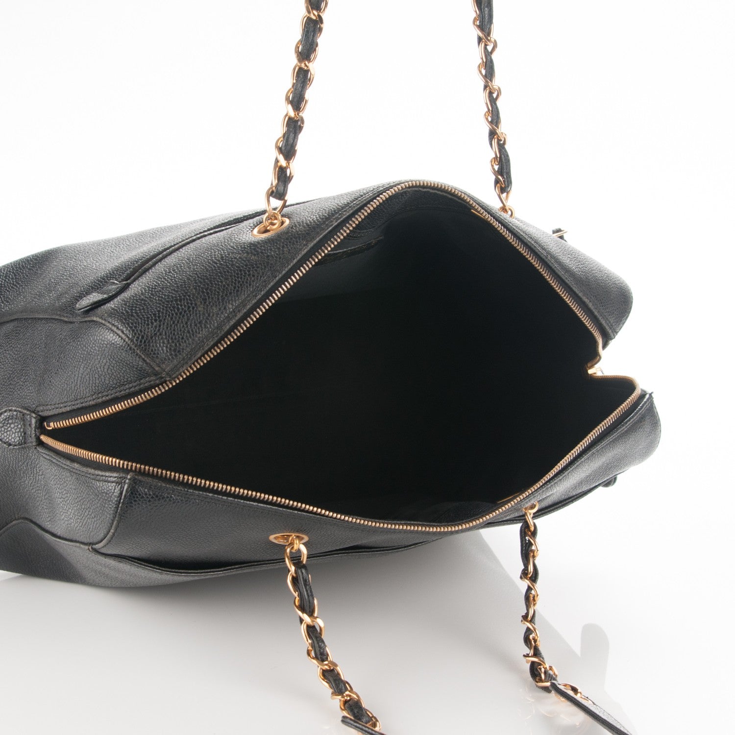 Chanel Caviar Large CC Shoulder Bag Black 5 of 13