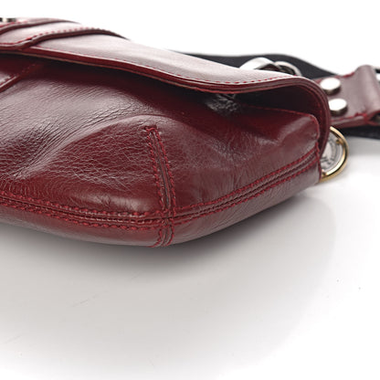 Lanvin Calfskin Flap Shoulder Bag Burgundy 8 of 9