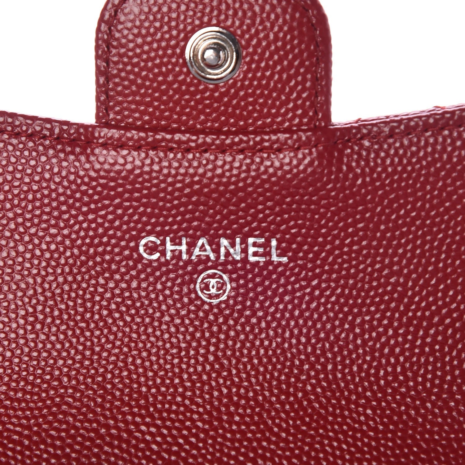 Chanel Caviar Quilted Flap Card Holder Dark Red 6 of 9