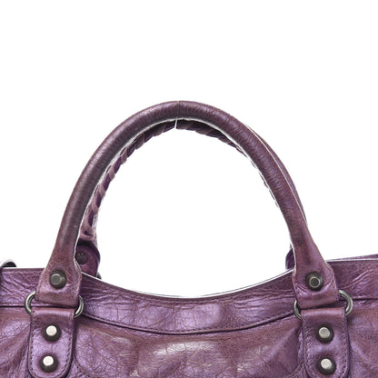 Balenciaga Agneau Classic Hardware City Metallic Purple 13 of 16
