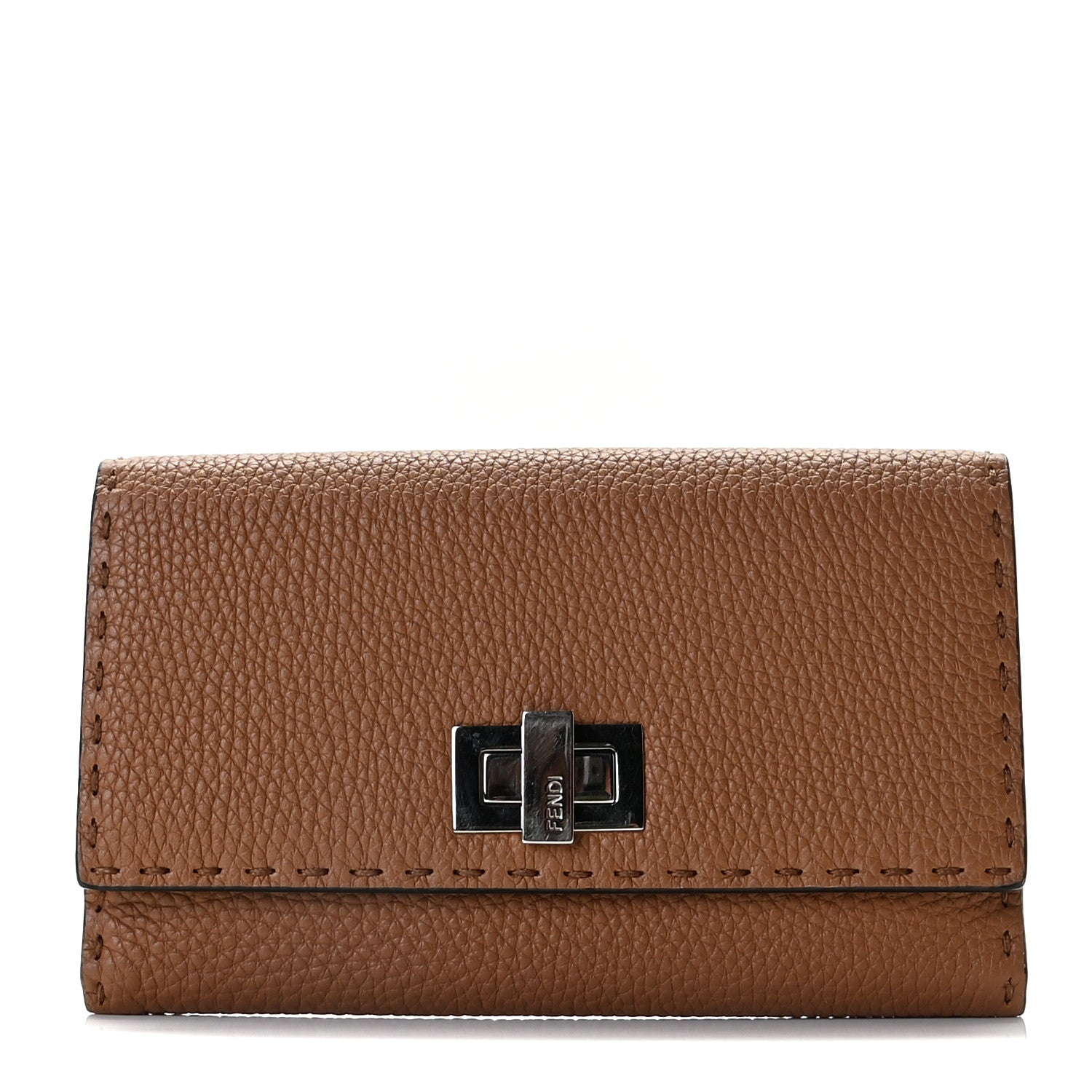 Fendi Cuoio Romano Selleria Peekaboo Continental Wallet Mou 1 of 11