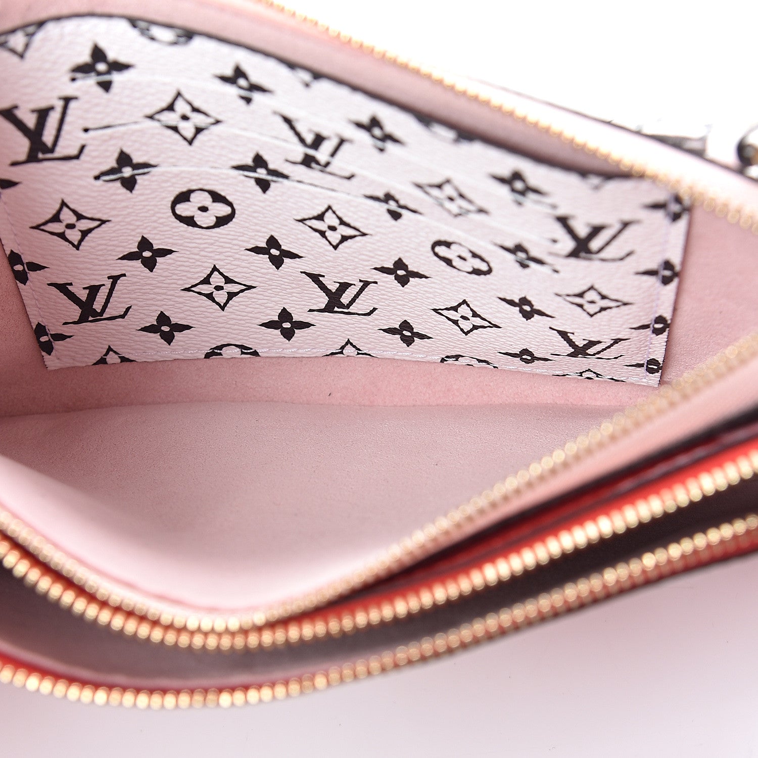 Louis Vuitton Monogram Giant Double Zip Pochette Rouge 6 of 6