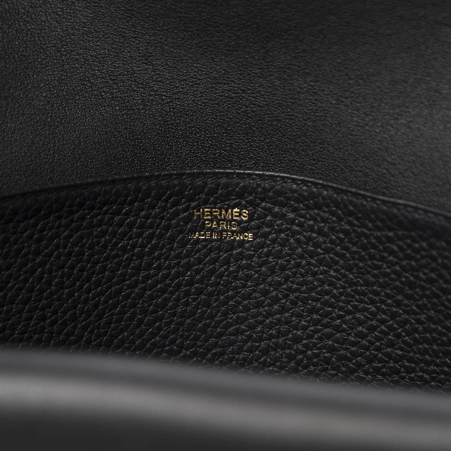 Hermes Taurillon Clemence Halzan 31 GM Black 9 of 14