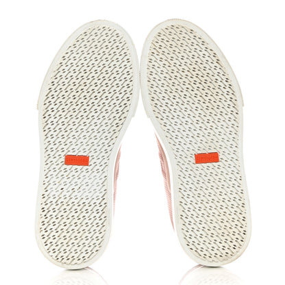 Hermes Fabric Ribbed Suede Goatskin Deep Sneakers 37 Beige Crin 5 of 13