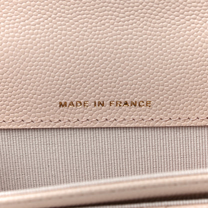 Chanel Caviar Quilted Flap Card Holder Wallet Beige 7 of 12