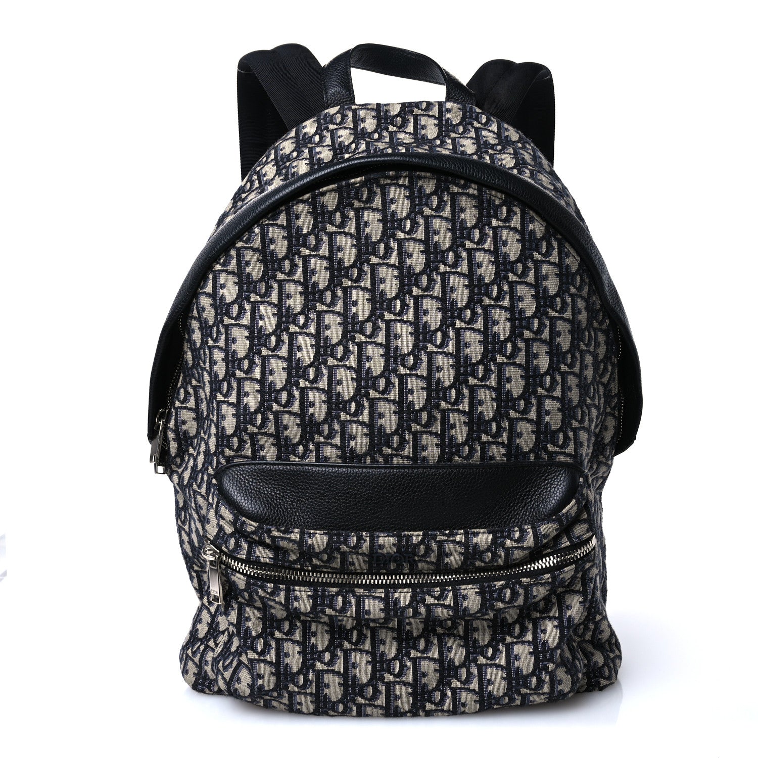 Christian Dior Oblique Calfskin Rider Backpack Beige Black 7 of 9