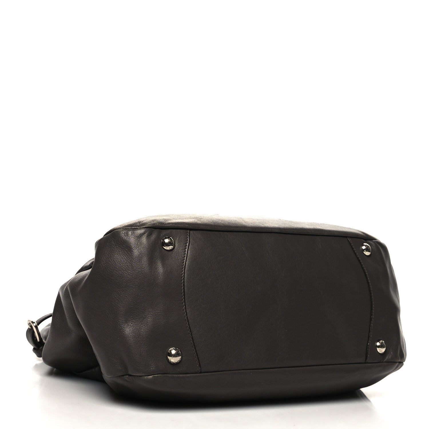 Prada Soft Calf Shoulder Bag Dark Grey 4 of 12