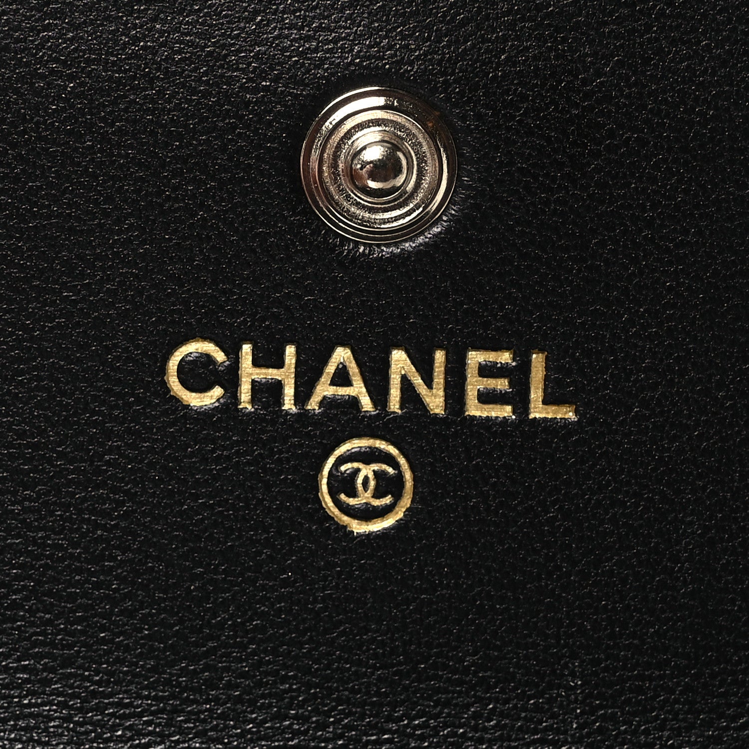 Chanel Lambskin Quilted Pearl CC Chanel Flap Card Holder Black 8 of 10