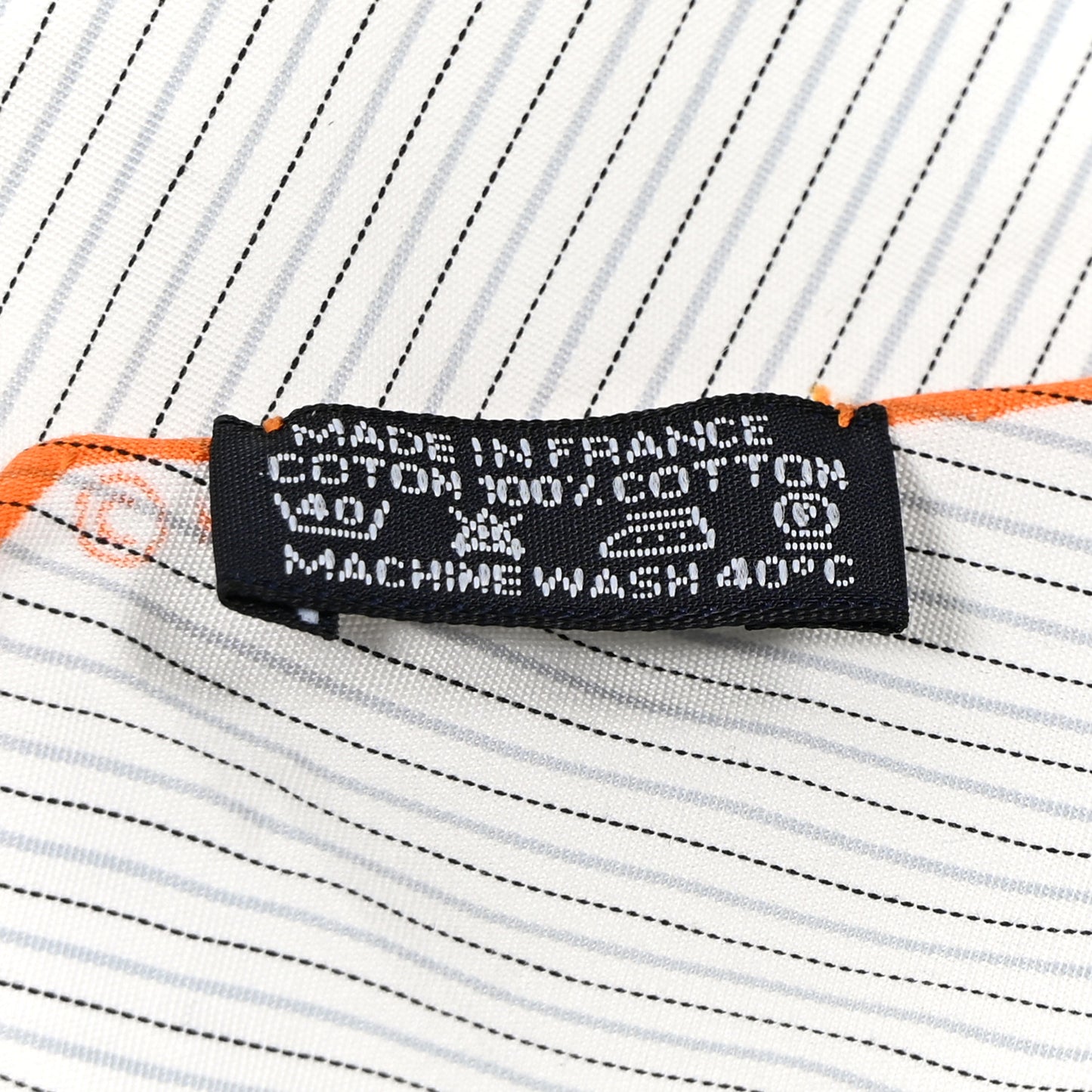 Cotton Losange Scarf GM Grey Black Orange
