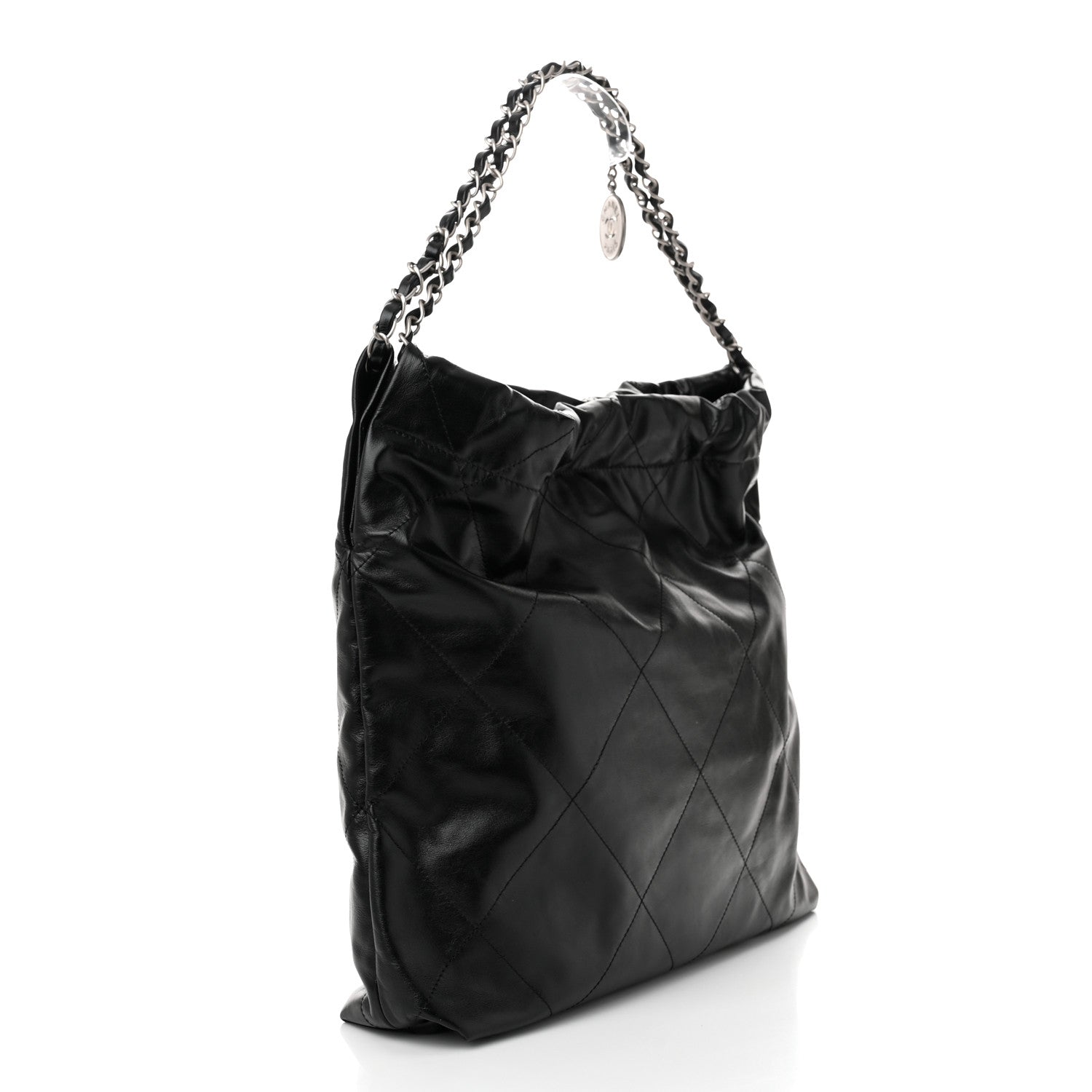 Chanel Shiny Calfskin Quilted Chanel 22 Black 4 of 11