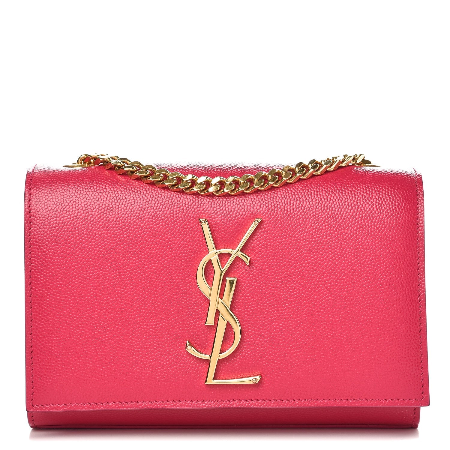 Saint Laurent Grain De Poudre Small Monogram Kate Satchel Bubblegum 1 of 8