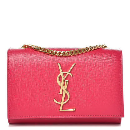 Saint Laurent Grain De Poudre Small Monogram Kate Satchel Bubblegum 1 of 8