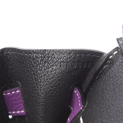 Hermes Togo Horseshoe Birkin 30 Anemone Charcoal 7 of 11