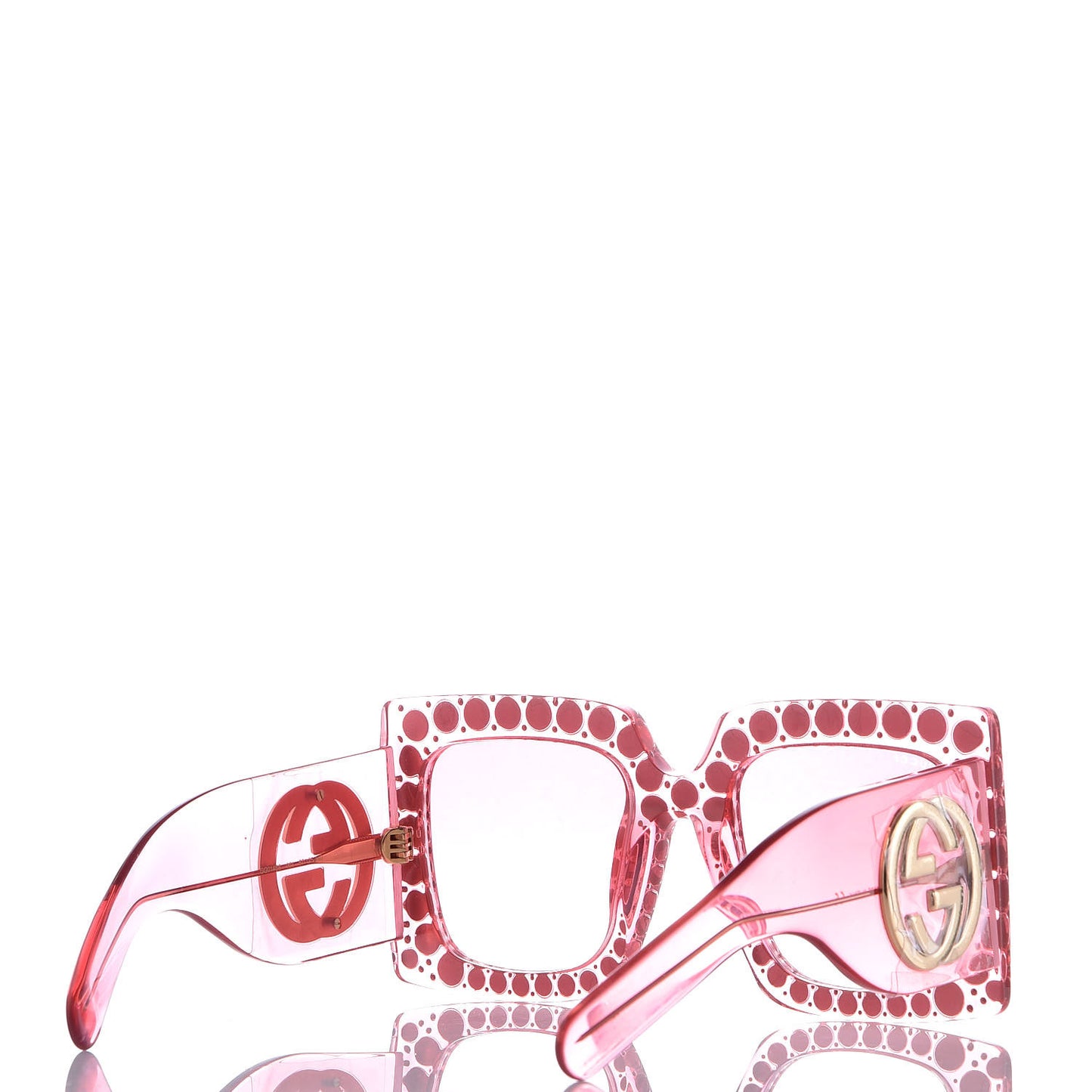 Acetate Crystal Oversize Sunglasses GG0145S Pink