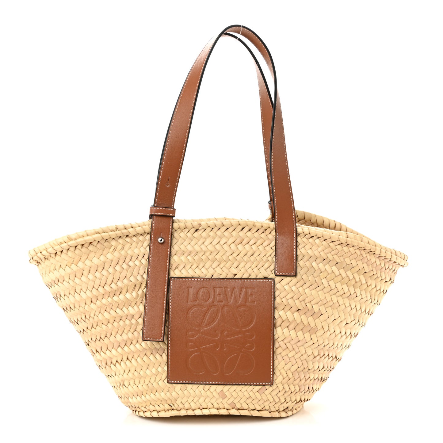 Raffia Basket Tote Bag Natural Tan