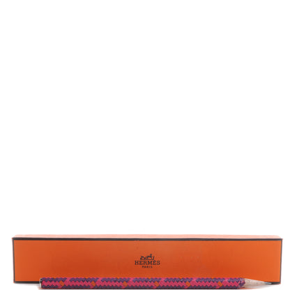 Hermes Madras Goatskin Arlequin Pencil Violet Shocking Pink Orange 4 of 5