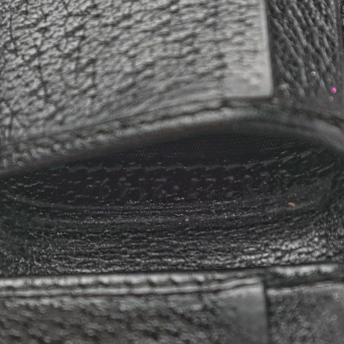 Calfskin Boar Effect GG Marmont Bi-Fold Wallet Black