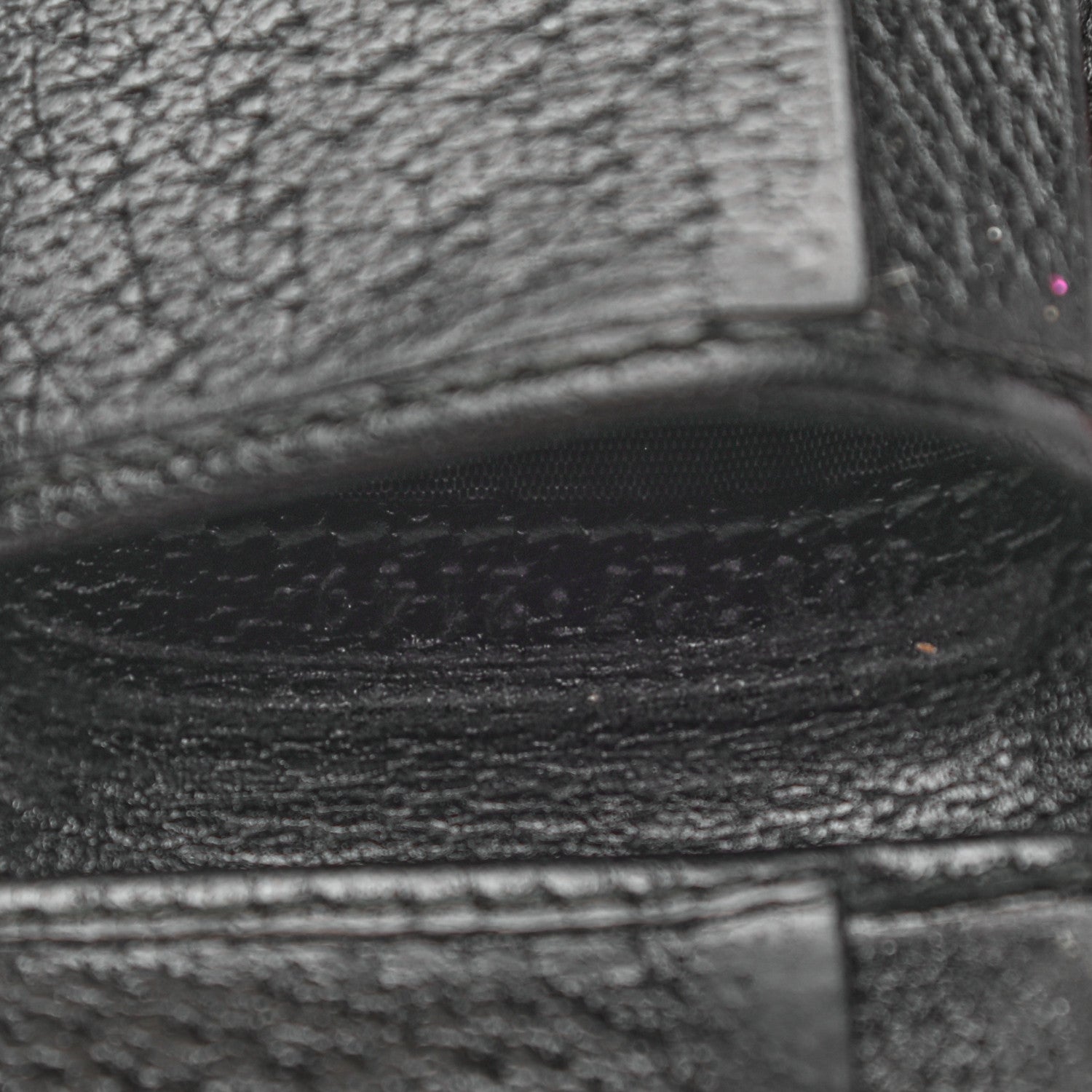 Gucci Calfskin Boar Effect GG Marmont Bi-Fold Wallet Black 6 of 12