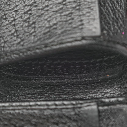 Gucci Calfskin Boar Effect GG Marmont Bi-Fold Wallet Black 6 of 12