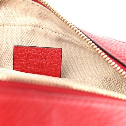 Gucci Pebbled Calfskin Small Soho Disco Bag Tabasco Red 7 of 11