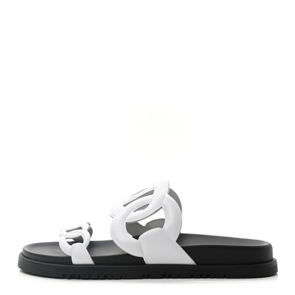 Hermes Nappa Extra Sandals 39 White 1 of 8