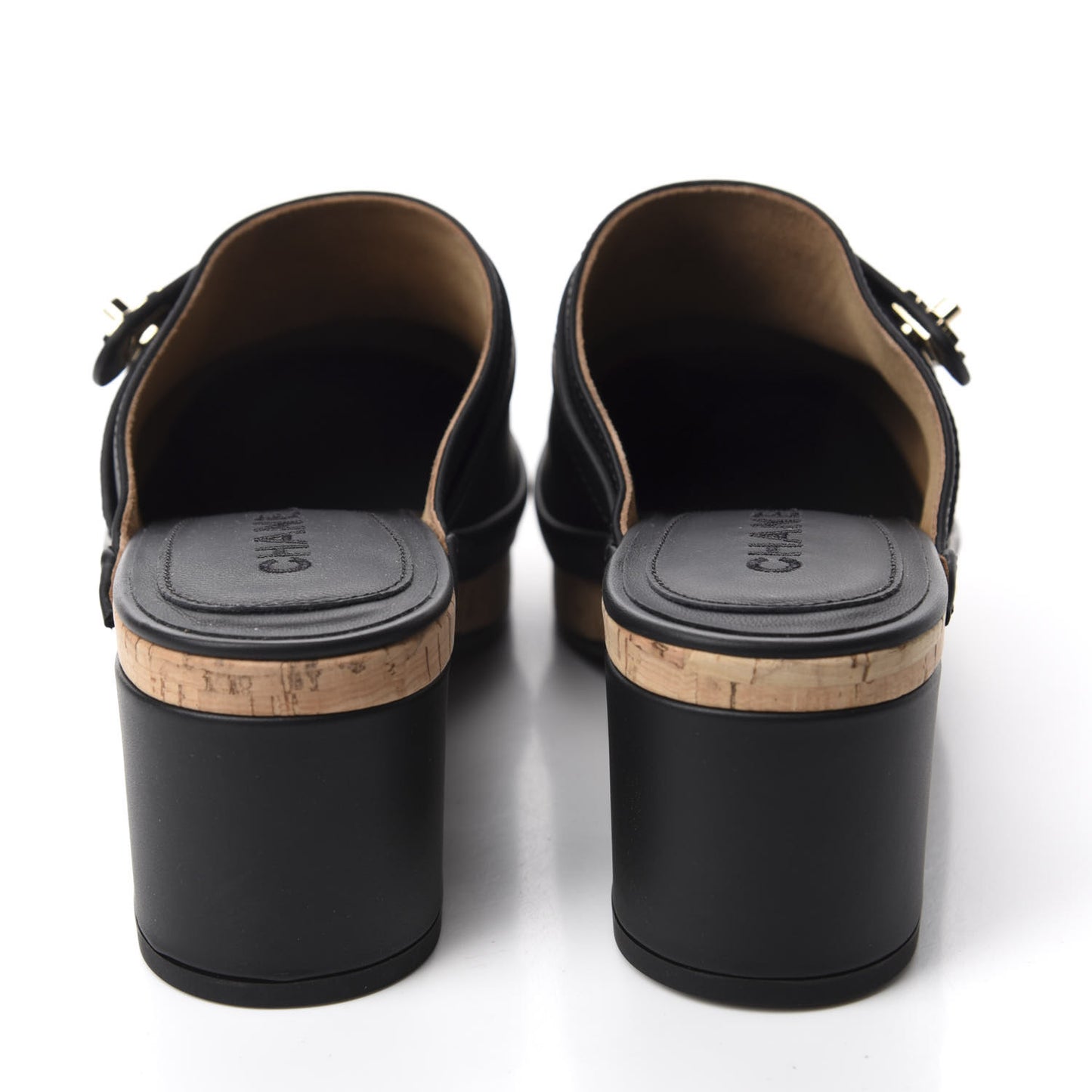 Calfskin CC Turn Lock Clog 39 Black