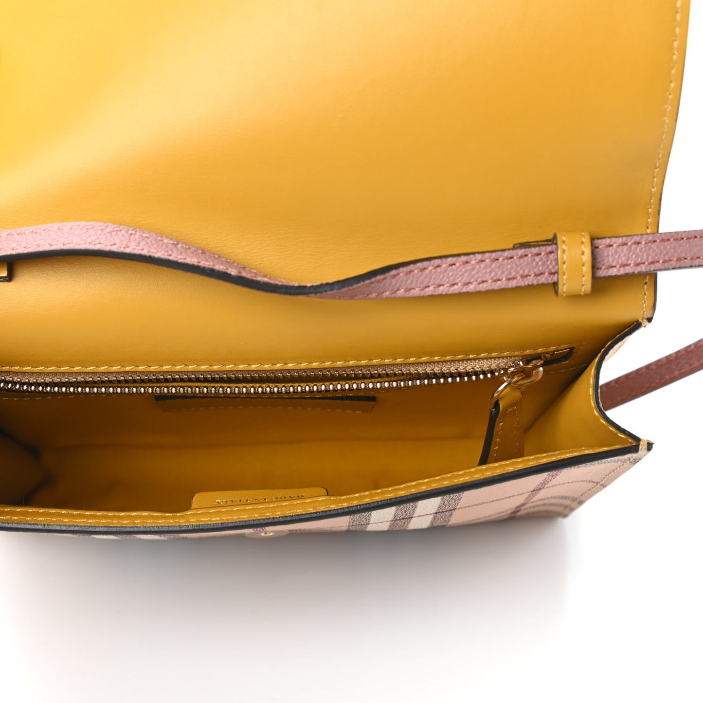 Derby Calfskin Haymarket Check Small Loxley Crossbody Cinnamon Red Multicolor