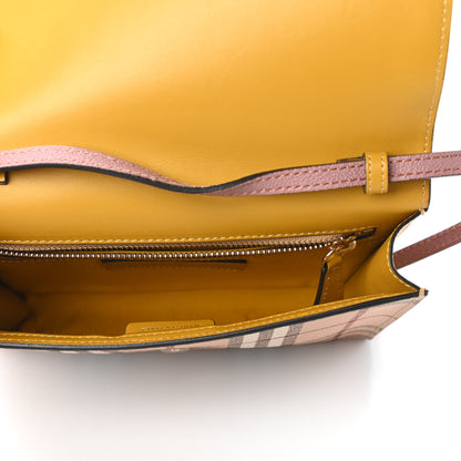 Burberry Derby Calfskin Haymarket Check Small Loxley Crossbody Cinnamon Red Multicolor 5 of 11