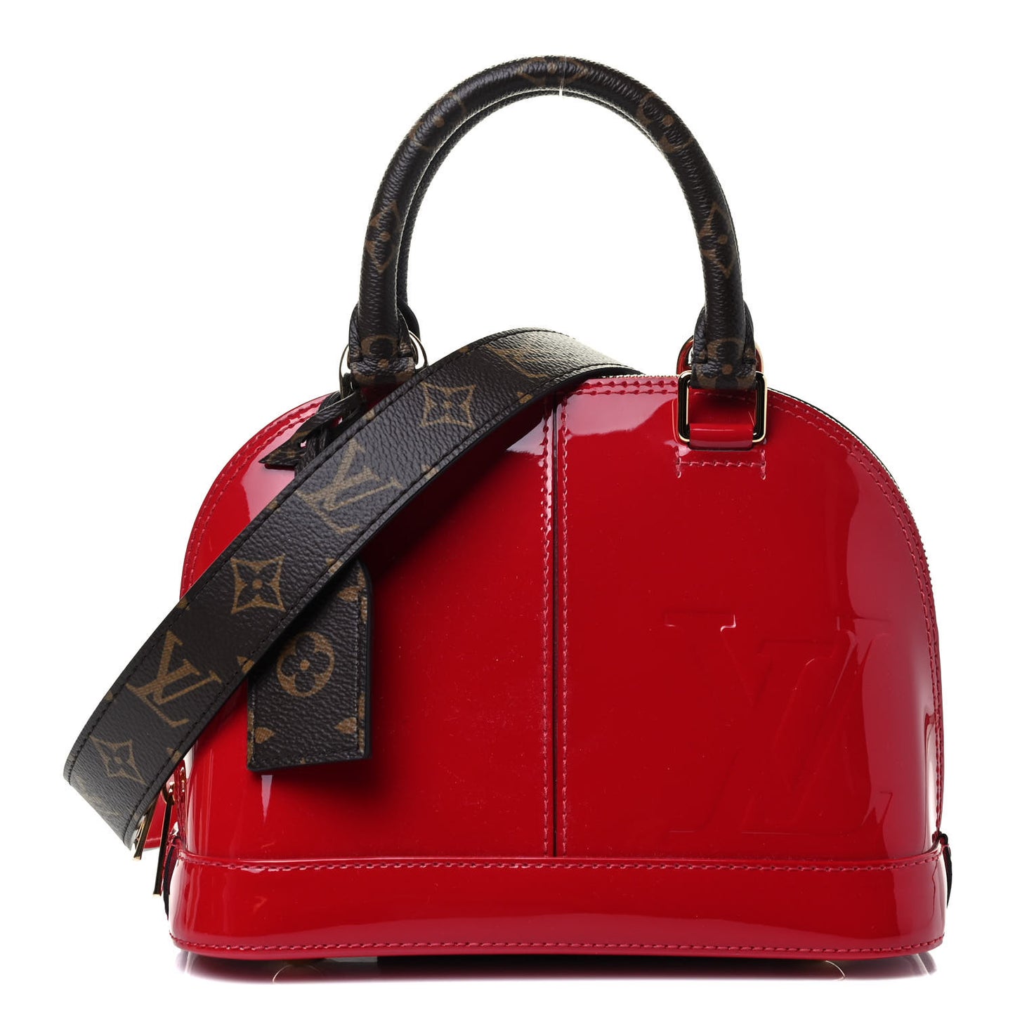 Patent Monogram Alma BB Scarlet
