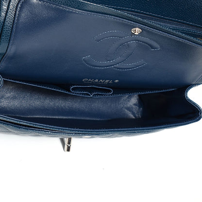 Chanel Caviar Quilted Medium Double Flap Navy 5 of 8