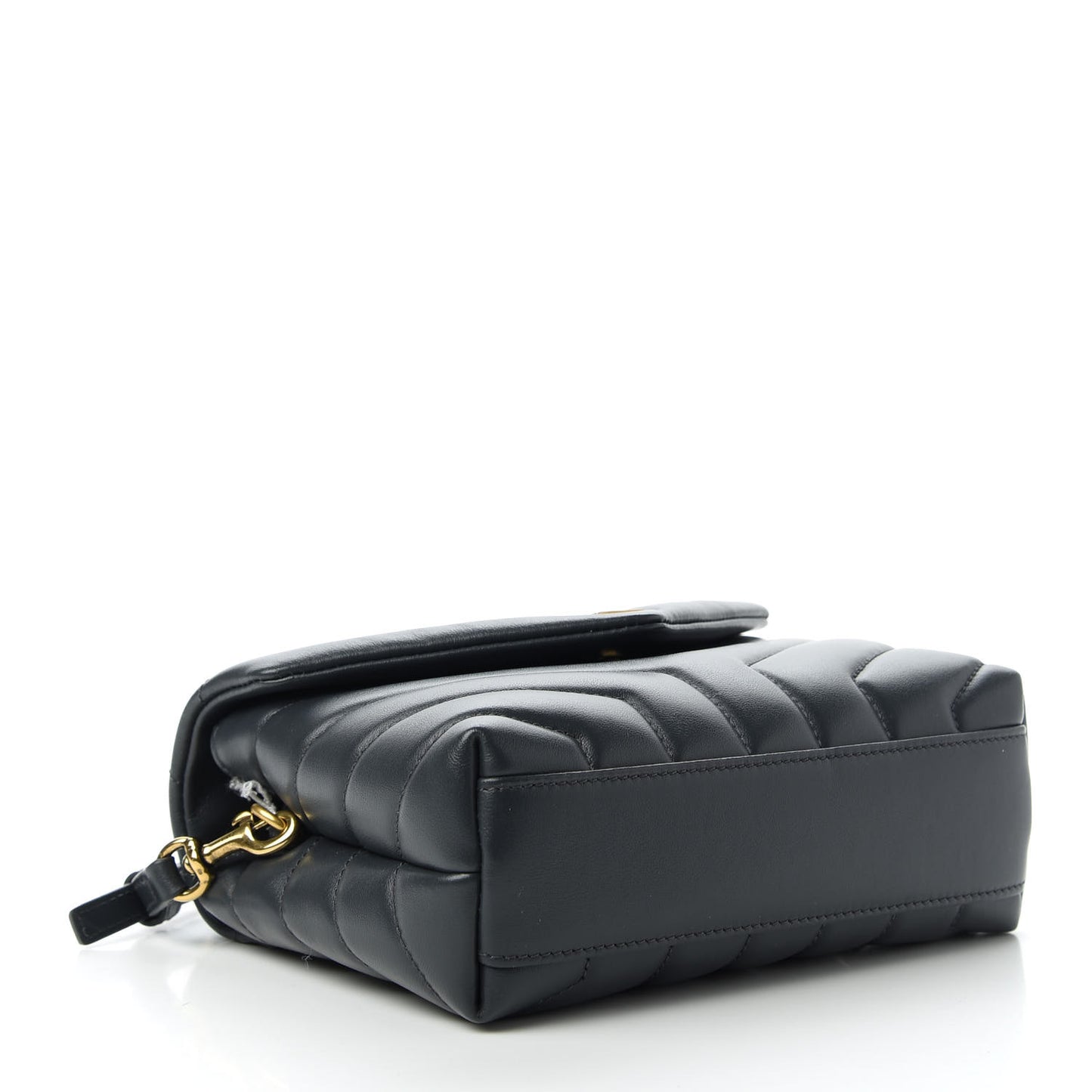 Calfskin Y Quilted Monogram Toy Loulou Crossbody Bag Graphite