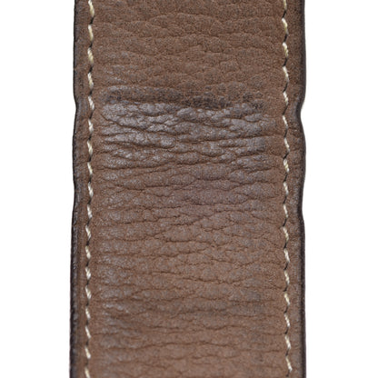Hermes Taurillon Clemence 32mm Cadena H Belt 90 Chocolate 9 of 9
