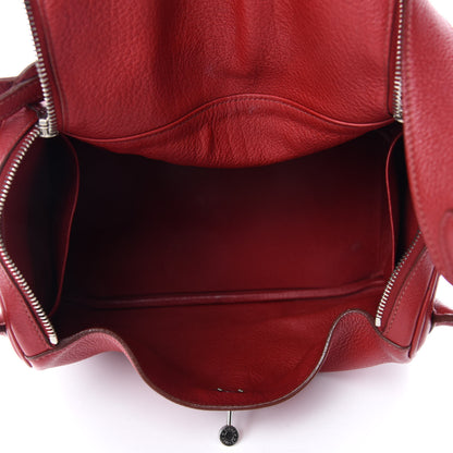 Hermes Taurillon Clemence Lindy 30 Rouge Garance 5 of 14
