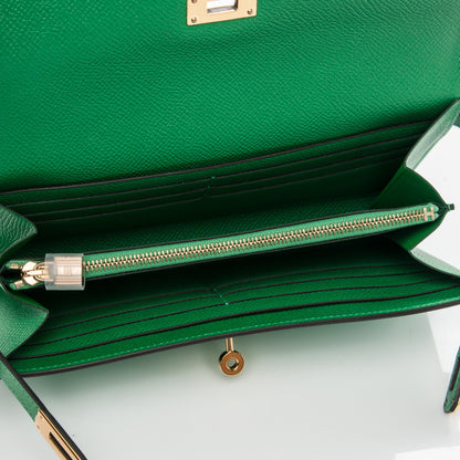 Hermes Epsom Kelly Longue Wallet Bambou 6 of 7