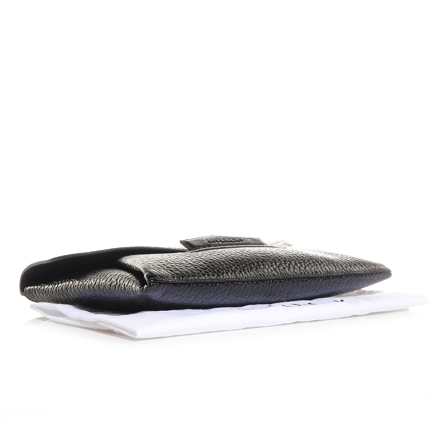 Grained Calfskin Medium Antigona Envelope Clutch Black
