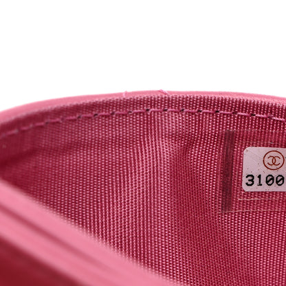 Chanel Lambskin Quilted Chanel 19 Card Holder Pink 8 of 9